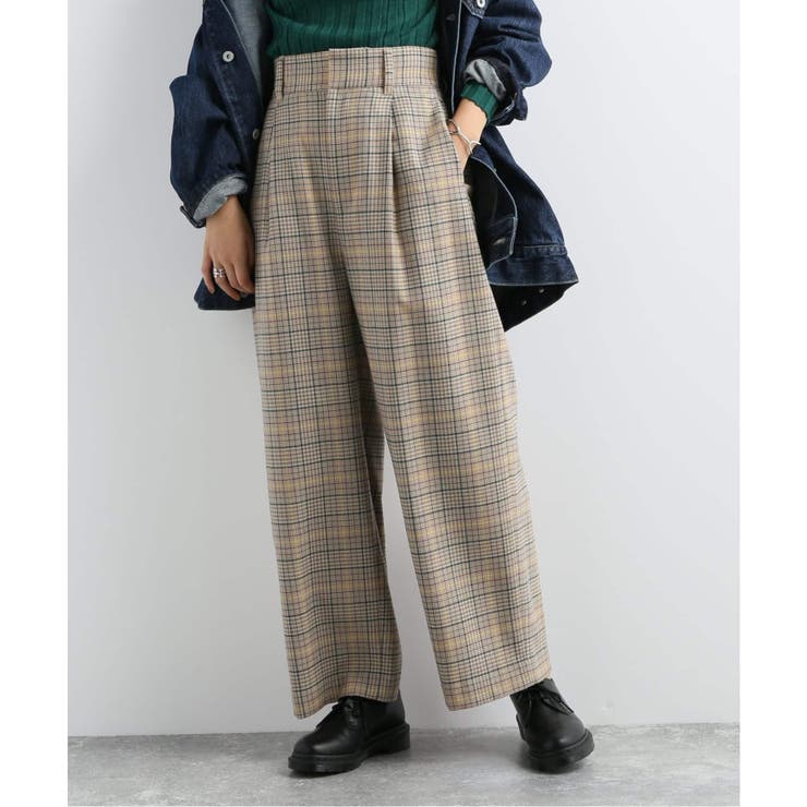 美品23区LOCHCARRON テーパードパンツ チェック 50 大きいサイズ