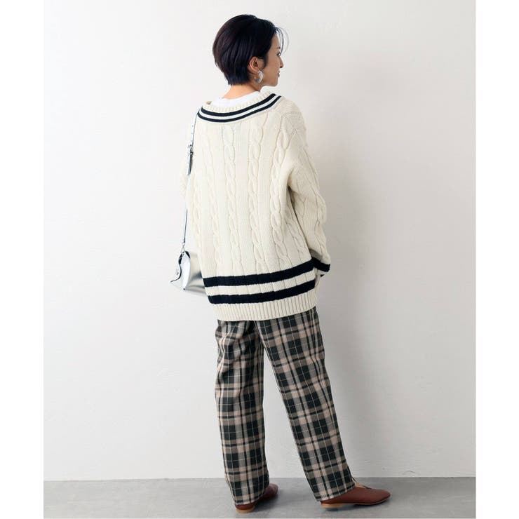 TWRチェック テーパードパンツ◇[品番：BYCW0001122]｜B.C STOCK