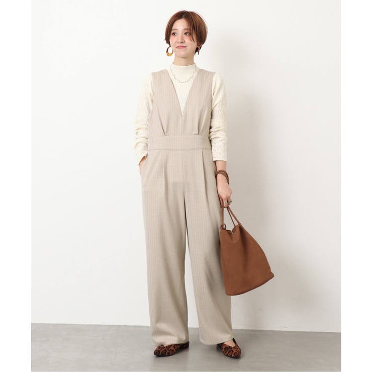 B.C STOCK ベーセーストック】ヘリンボーン柄サロペット◇[品番