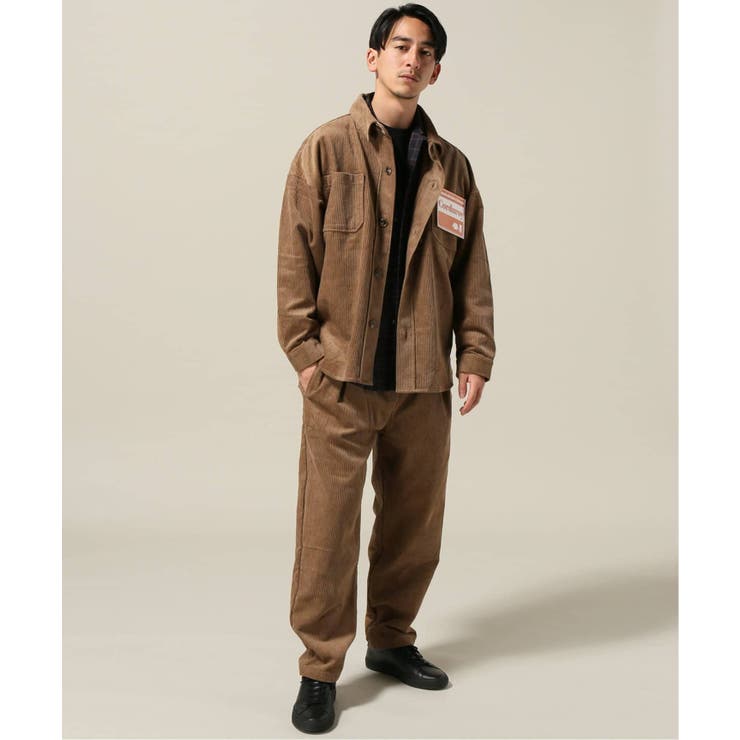 ヴィンテージ ワイドコーデュロイセットアップ ブラックB.C STOCK B.C STOCK ベーセーストック】コーデュロイ ワイドイージーパンツ[品番