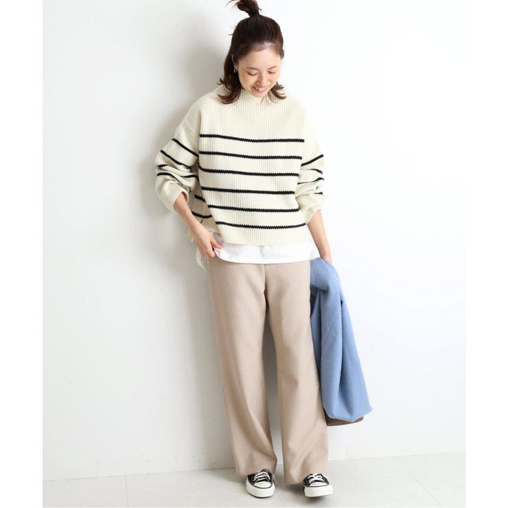 TRウールハイウエストストレートパンツ◇[品番：BYCW0000710