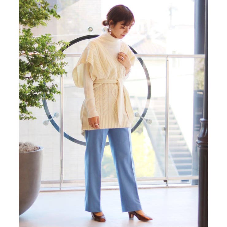 SLOBE IENA スローブイエナ】ストレッチウール ストレートパンツ