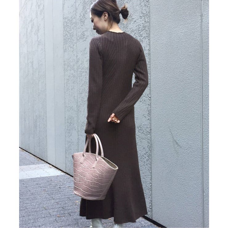 WEB限定追加》ランダムリブマーメイドニットワンピース