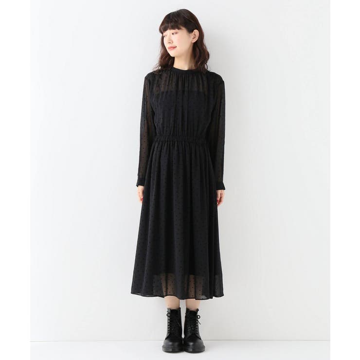 フロッキードットワンピース[品番：BYCW0007081]｜B.C STOCK（ベーセー