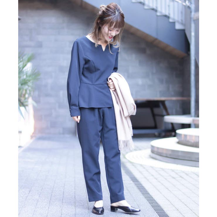 Wクロスセットアップ ブラウス×パンツ◇[品番 Wクロスセットアップ ブラウス×パンツ◇[品番