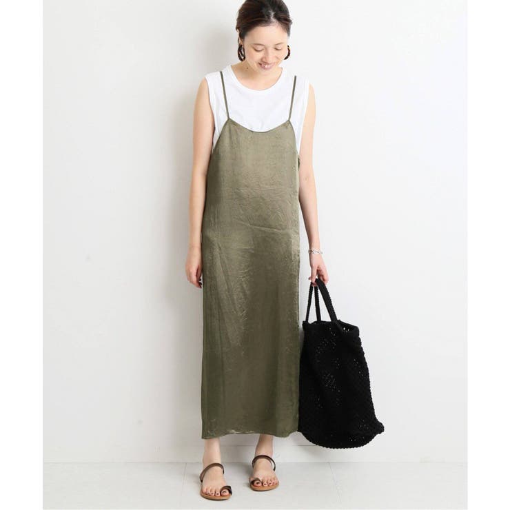 SLOBE IENA】ヴィンテージサテンキャミワンピース◇[品番：BYCW0004547