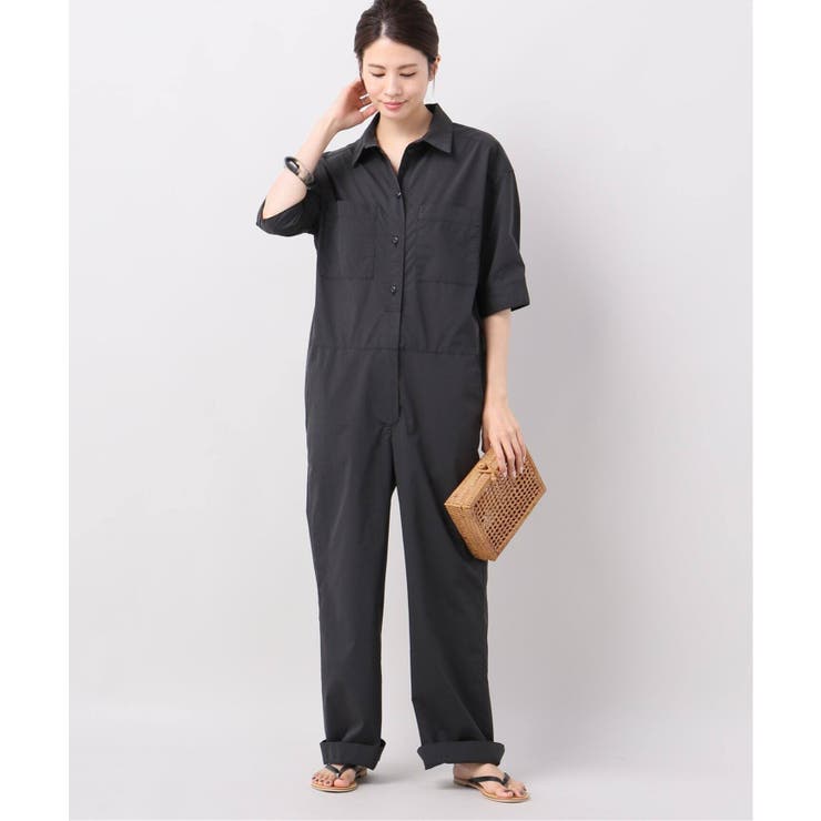 Plage＞【R'IAM】 ミリタリーH/Sオールインワン◇[品番：BYCW0003335