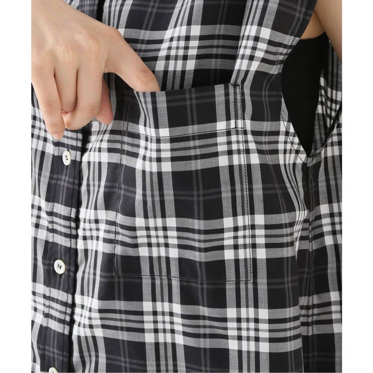 Spick and Span＞ ＃タータンチェックフレンチシャツ[品番