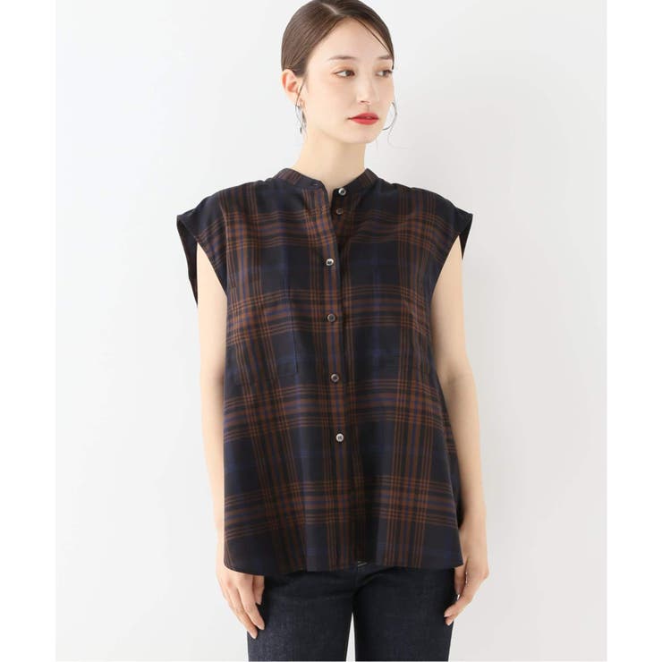 Spick &amp; Span - spick&amp;span タータンチェックフレンチシャツ Spick and Span＞ ＃タータンチェックフレンチシャツ[品番
