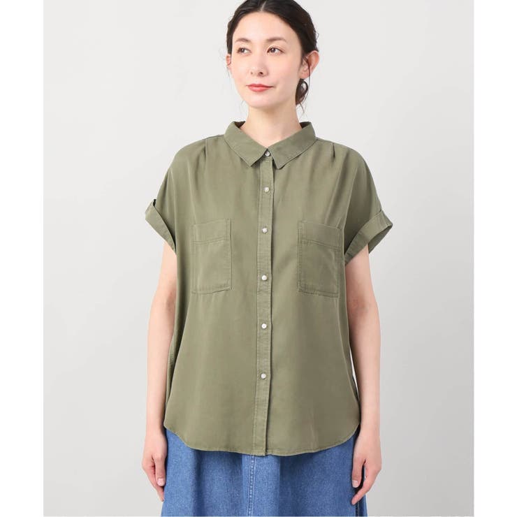テンセルデニム×ジョーゼット半袖シャツ – flavor-shop.com