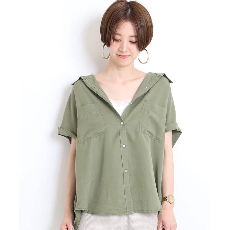テンセルデニム×ジョーゼット半袖シャツ – flavor-shop.com