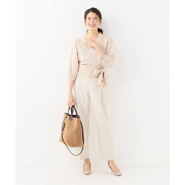 La Totalite ラ トータリテ】ジョーゼットカシュクールブラウス◇[品番 