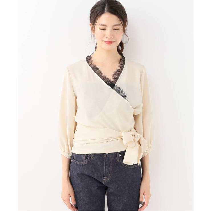 La Totalite ラ トータリテ】ジョーゼットカシュクールブラウス◇[品番 