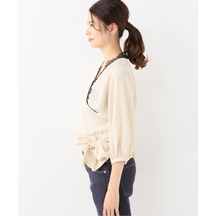 La Totalite ラ トータリテ】ジョーゼットカシュクールブラウス◇[品番 
