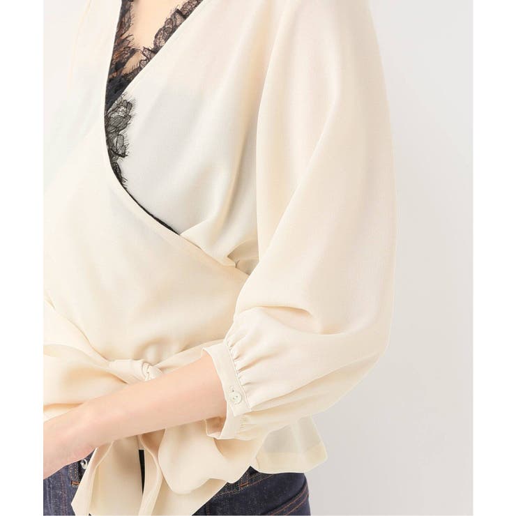 La Totalite ラ トータリテ】ジョーゼットカシュクールブラウス◇[品番 