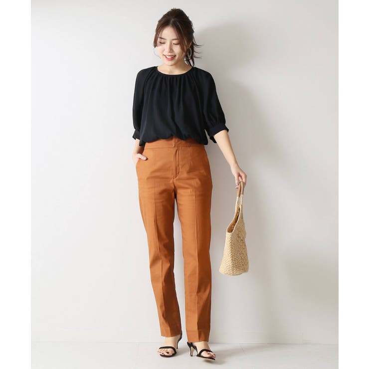 Spick and Span]クルーネックパフスリーブブラウス◇[品番