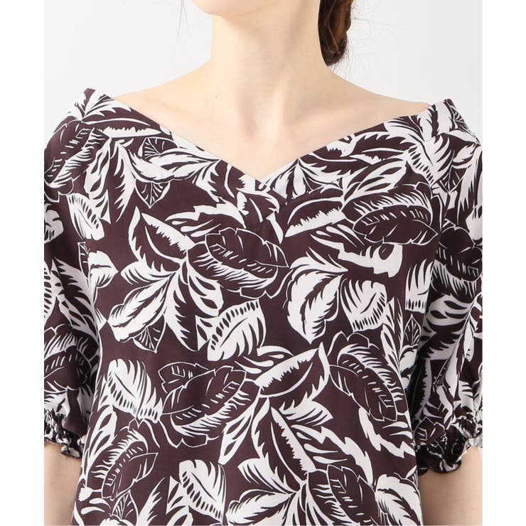 【未使用】NOBLE ボタニカルプリントブラウス NOBLE]#ボタニカルプリントブラウス[品番：BYCW0004069]｜B.C STOCK