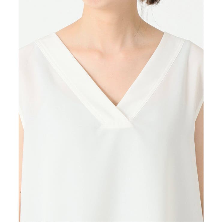 NOBLE]バックタックVネックブラウス◇[品番：BYCW0004070]｜B.C STOCK 