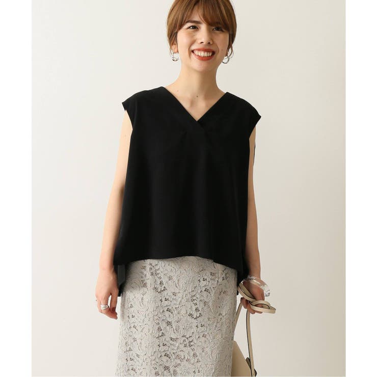 NOBLE]バックタックVネックブラウス◇[品番：BYCW0004070]｜B.C STOCK 