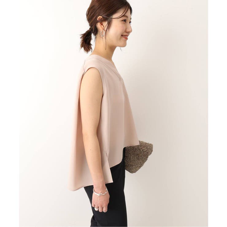 NOBLE]バックタックVネックブラウス◇[品番：BYCW0004070]｜B.C STOCK 