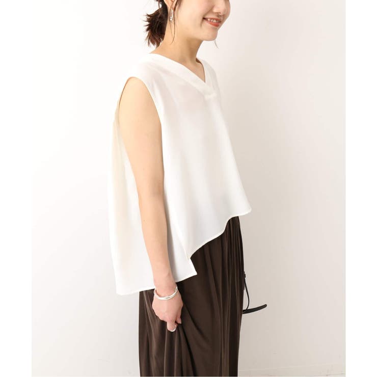 NOBLE]バックタックVネックブラウス◇[品番：BYCW0004070]｜B.C STOCK 