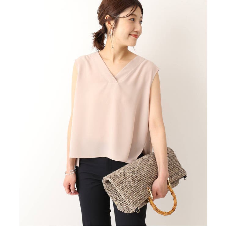 NOBLE]バックタックVネックブラウス◇[品番：BYCW0004070]｜B.C STOCK 
