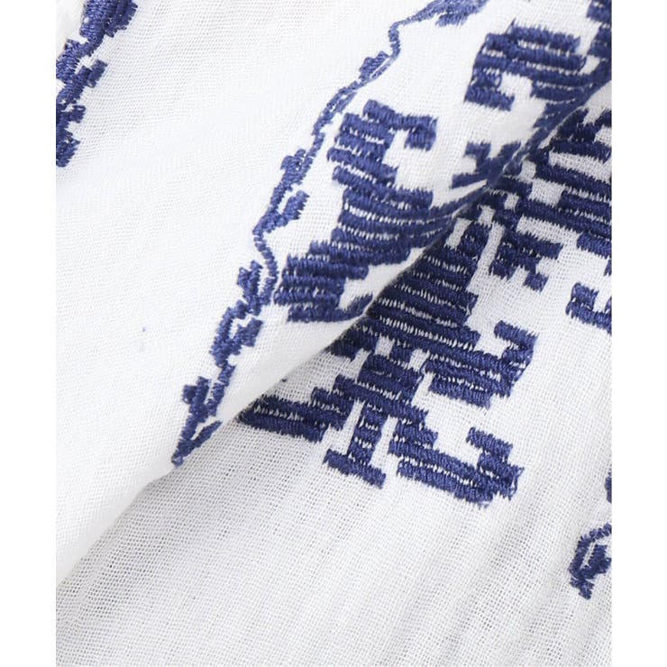 B.C STOCK]ダブルガーゼ刺繍ブラウス[品番：BYCW0004663]｜B.C