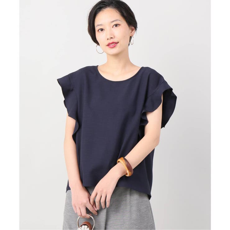 B.C STOCK]リネンライクラッフルブラウス◇[品番：BYCW0004667]｜B.C 