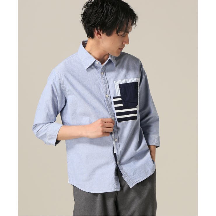 オックスパッチワークシャツ7部スリーブ 品番 Bycw B C Stock ベーセーストック のメンズ ファッション通販 Shoplist ショップリスト