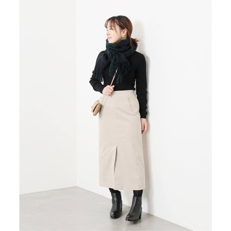 【★安心の定価販売★】 La Totalite ラ トータリテ】ツイルベルベットタイトスカート スカート