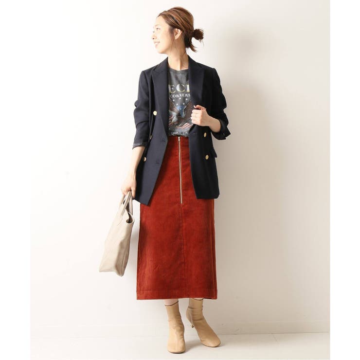 フトコールフロントZIPスカート◇[品番：BYCW0000142]｜B.C STOCK  