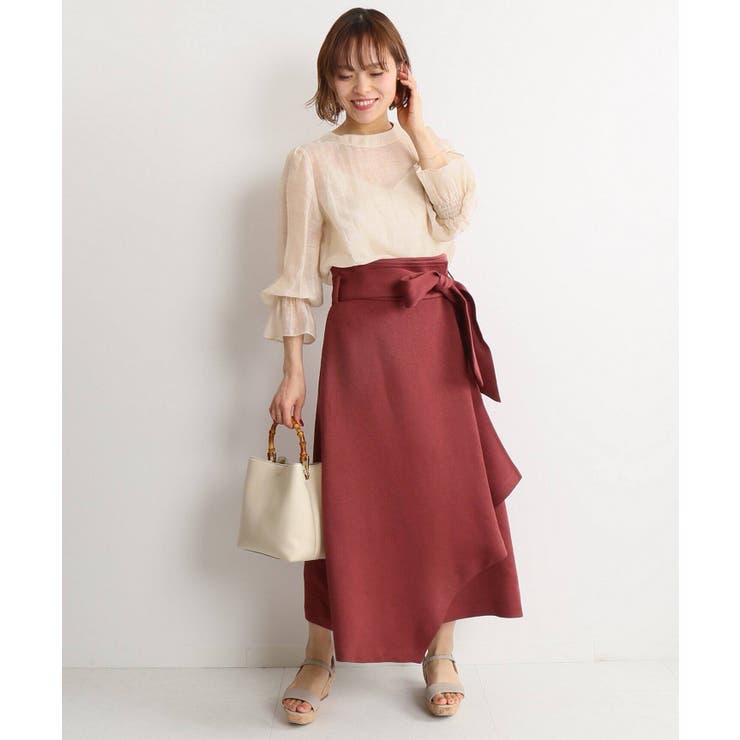 NOBLE】TAカルゼラップフレアスカート◇[品番:BYCW0004384 NOBLE】TAカルゼラップフレアスカート◇[品番:BYCW0004384