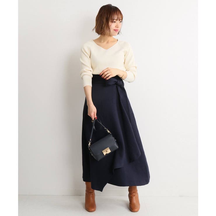 NOBLE】TAカルゼラップフレアスカート◇[品番:BYCW0004384 NOBLE】TAカルゼラップフレアスカート◇[品番:BYCW0004384