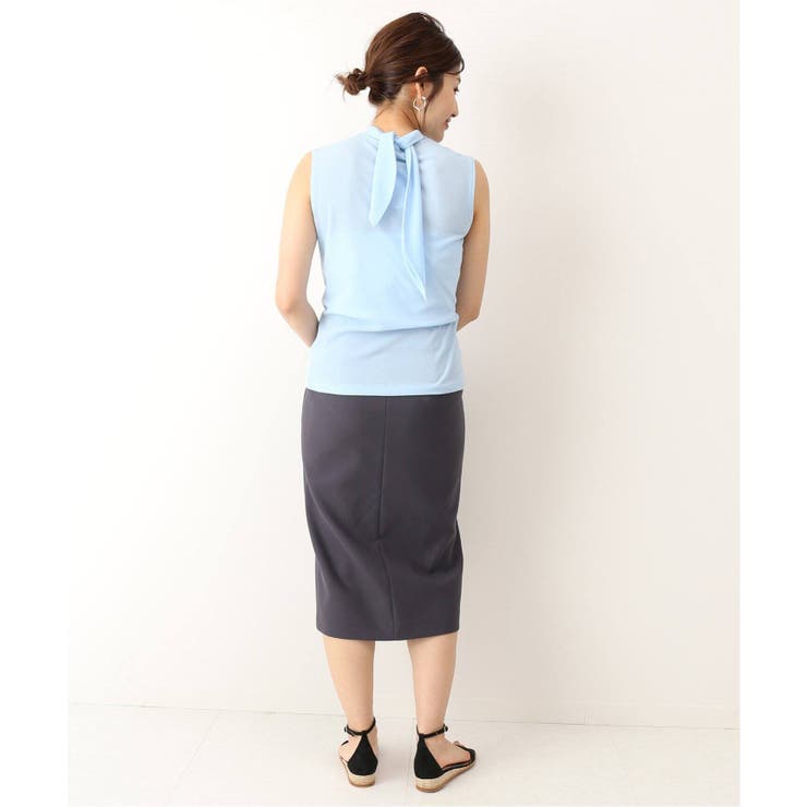 NOBLE】T/C ダブルクロスフープジップタイトスカート◇[品番 NOBLE】T/C ダブルクロスフープジップタイトスカート◇[品番