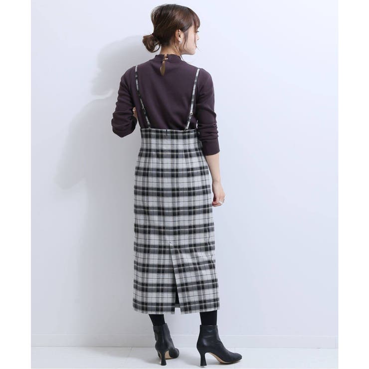 ★未着用★NOBLE ショルダーストラップサロペット マーメイドスカート 36 ☆未着用☆NOBLE ショルダーストラップサロペット マーメイドスカート
