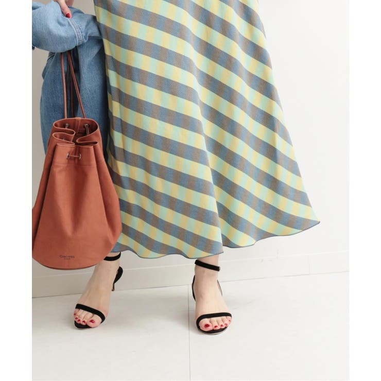 美品【イエナ】IENA ブロックチェック ロング　スカート　サイズ40 L 美品【イエナ】IENA ブロックチェック ロング スカート サイズ40