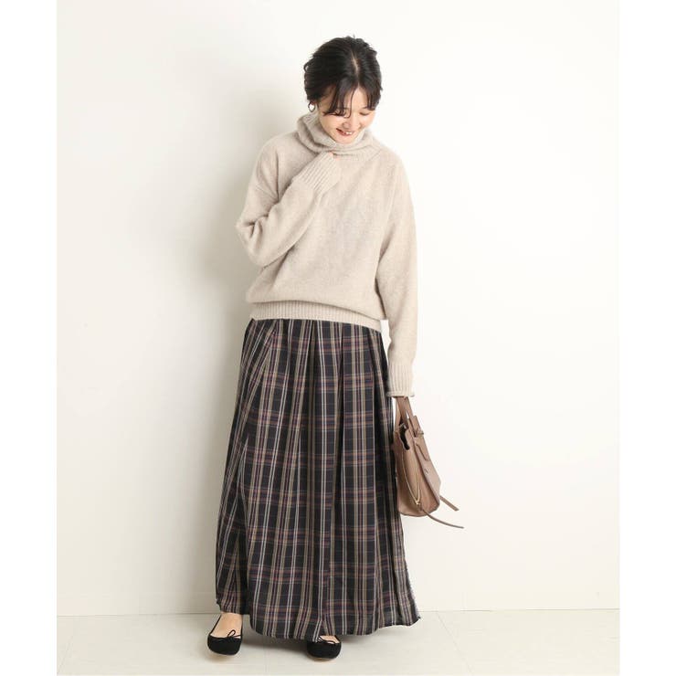 SLOBE IENA スローブイエナ】チェックタックロングスカート