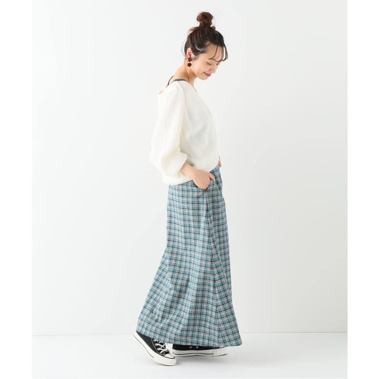 SLOBE IENA】カラーチェックAラインスカート◇[品番