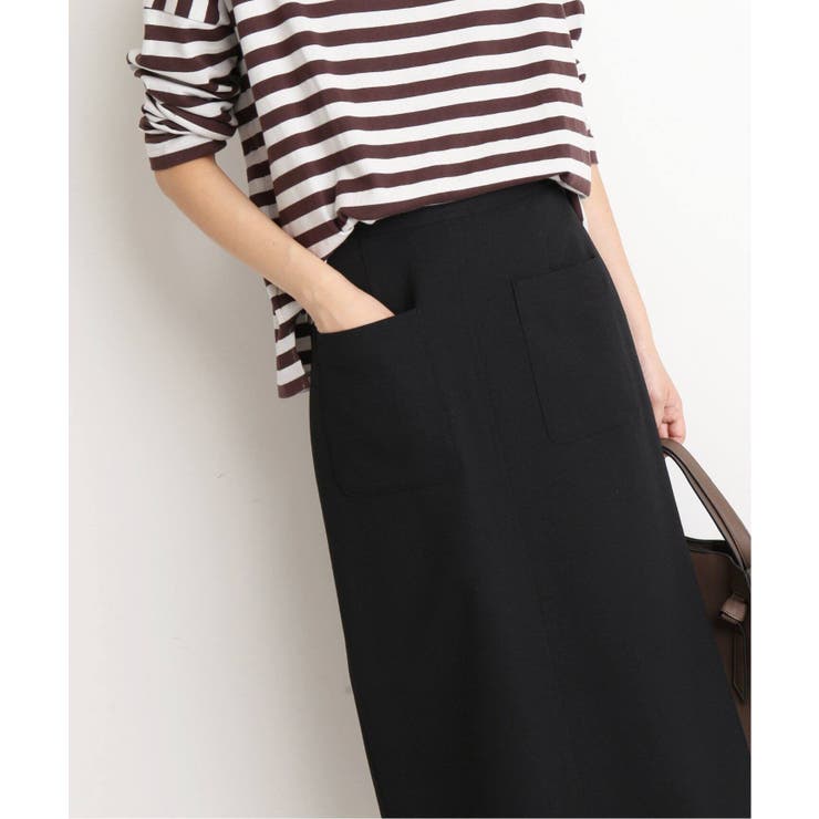 ウールライク サイドポケット タイトスカート◇[品番：BYCW0000758