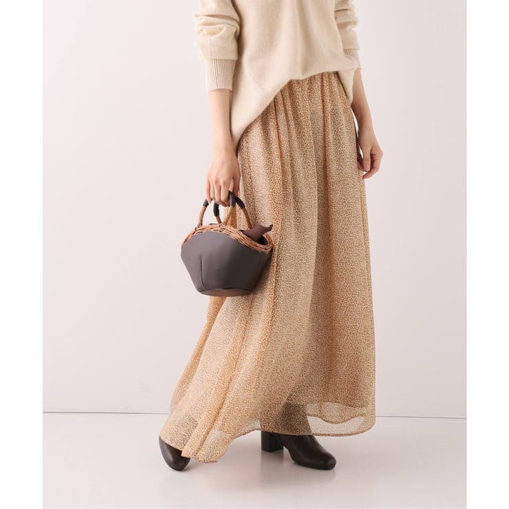 SLOBE IENA スローブイエナ】レオパードプリント ギャザースカート  