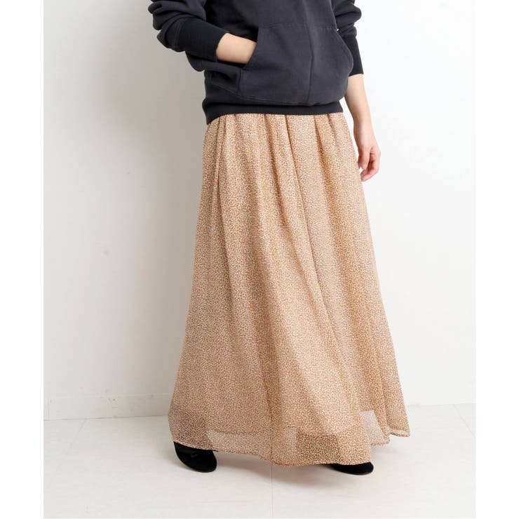 SLOBE IENA スローブイエナ】レオパードプリント ギャザースカート  