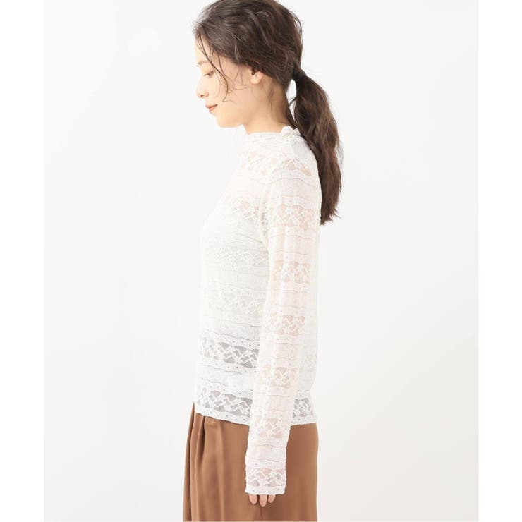 Spick and Span]ストレッチレースハイネック[品番：BYCW0003891]｜B.C