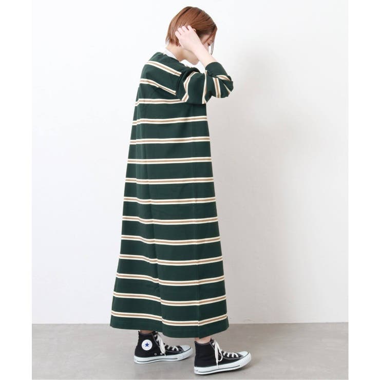 【メーカー公式ショップ】 JS+eボーダーラガーワンピース[品番：BYCW0001098]｜B.C STOCK Sサイズ