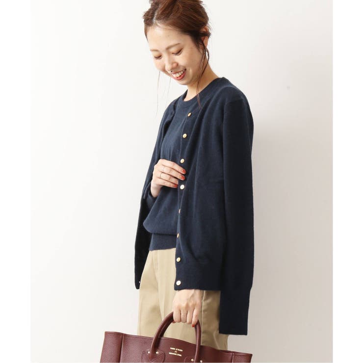 【美品】 スピックアンドスパン ピュアカシミヤ100クルーカーディガン ニット ピュアカシミヤ100クルーカーディガン◇[品番：BYCW0001011