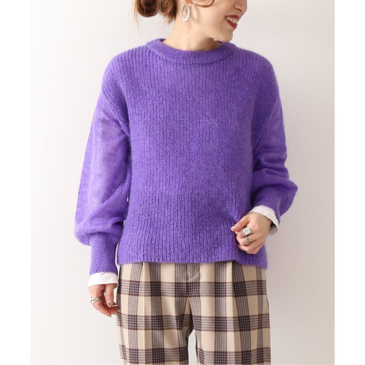 【美品】 スピックアンドスパン ラメモヘヤニット プルオーバー クルーネック Spick & Span - 【美品】 スピックアンドスパン ラメモヘヤニット プル