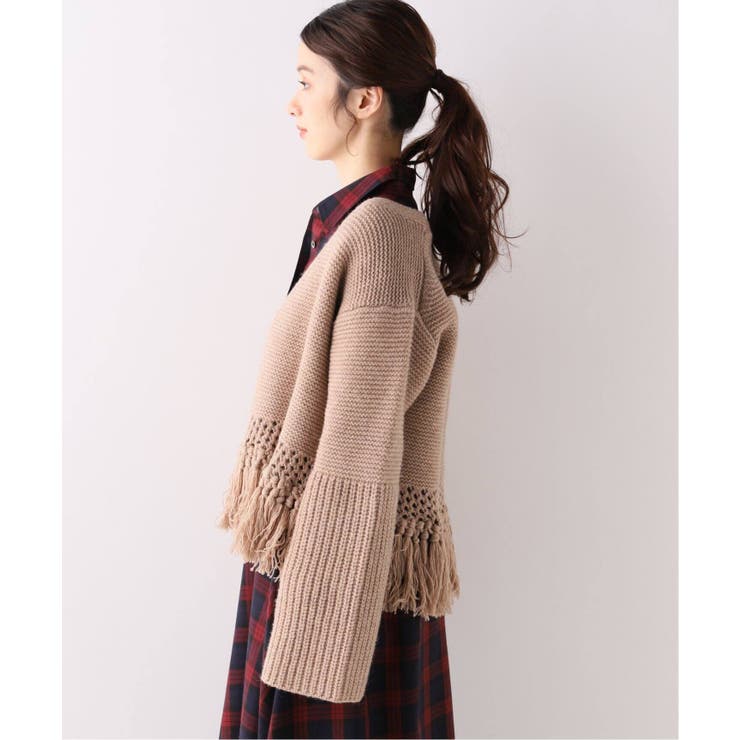 Spick and Span スパックアンドスパン】フリンジカーディガン◇[品番