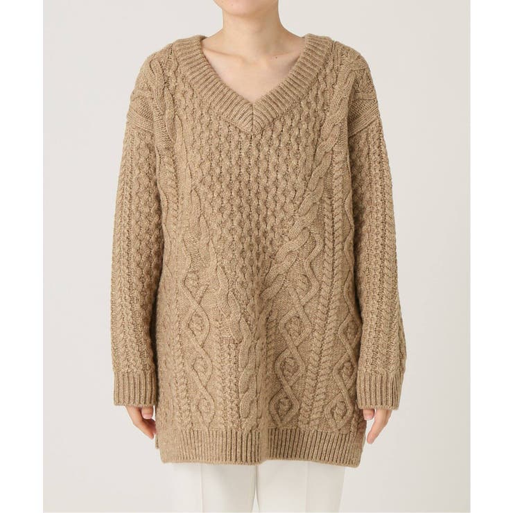 NOBLE ノーブル】【COEL】 Vネックケーブルニット◇[品番