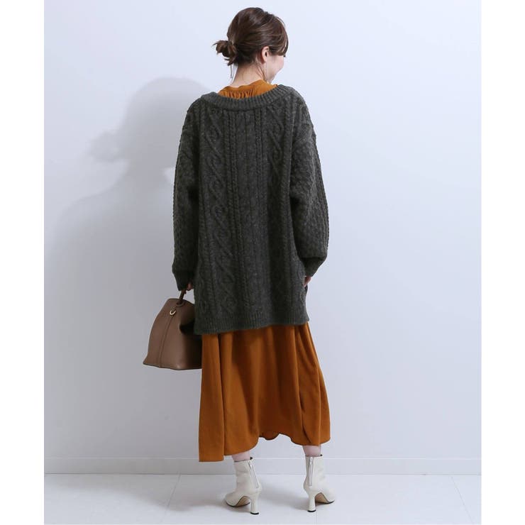 NOBLE ノーブル】【COEL】 Vネックケーブルニット◇[品番