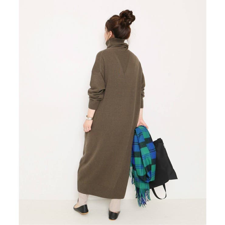カシミヤアンゴラ混 天竺タートルネックワンピース◇[品番：BYCW0000449]｜B.C  STOCK（ベーセーストック）のレディースファッション通販｜SHOPLIST（ショップリスト）