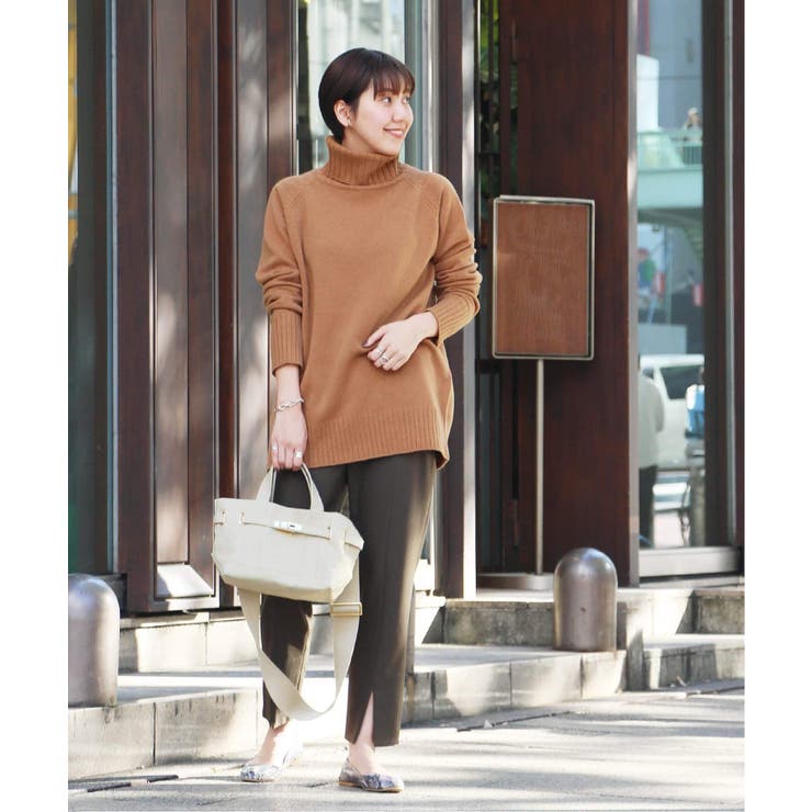 【2024春夏新色】 ファインウール ハイネックチュニック[品番：BYCW0001105]｜B.C トップス